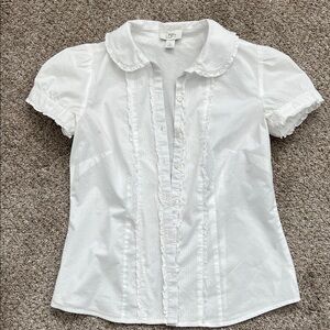 LOFT White Button Down Shirt